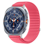 Woven Nylon Hook And Loop Fastener Metal Interface Watch Band, For Samsung Galaxy Watch Ultra 47mm / Ultra 2025