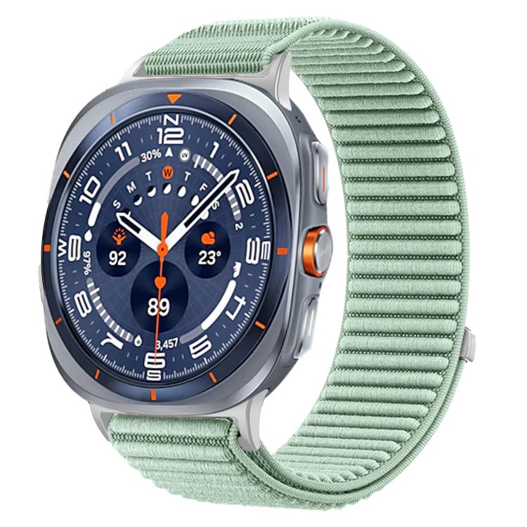 Woven Nylon Hook And Loop Fastener Metal Interface Watch Band, For Samsung Galaxy Watch Ultra 47mm / Ultra 2025