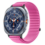 Woven Nylon Hook And Loop Fastener Metal Interface Watch Band, For Samsung Galaxy Watch Ultra 47mm / Ultra 2025