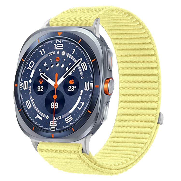 Woven Nylon Hook And Loop Fastener Metal Interface Watch Band, For Samsung Galaxy Watch Ultra 47mm / Ultra 2025