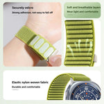 Woven Nylon Hook And Loop Fastener Metal Interface Watch Band, For Samsung Galaxy Watch Ultra 47mm / Ultra 2025
