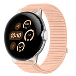 Woven Nylon Hook And Loop Fastener Metal Interface Watch Band, For Google Pixel Watch 4 / Watch 3 45mm, For Google Pixel Watch 4 / 3 / 2 / 1 41mm