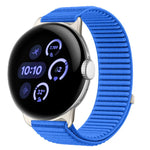 Woven Nylon Hook And Loop Fastener Metal Interface Watch Band, For Google Pixel Watch 4 / Watch 3 45mm, For Google Pixel Watch 4 / 3 / 2 / 1 41mm