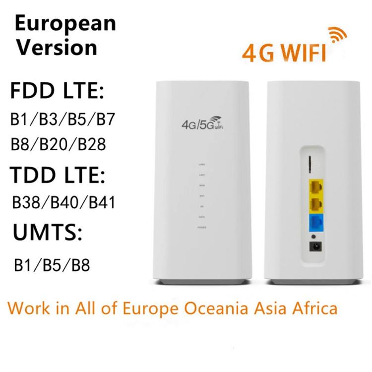 CPF101-E8 Home Office SIM Card Mobile WiFi Hotspot 3 LAN Ports Eurasian Version 4G LTE Router, US Plug, EU Plug