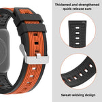 Two-Tone Vertical Stripe Silicone Watch Band, For Apple Watch 46mm / 49mm / 45mm / 44mm, For Apple Watch 42mm / 41mm / 40mm / 38mm