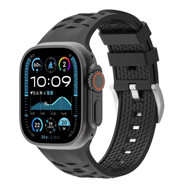 Tire Texture Two-Color Silicone Watch Band, For Apple Watch 46mm / 49mm / 45mm / 44mm, For Apple Watch 42mm / 41mm / 40mm / 38mm