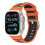 Tire Texture Two-Color Silicone Watch Band, For Apple Watch 46mm / 49mm / 45mm / 44mm, For Apple Watch 42mm / 41mm / 40mm / 38mm