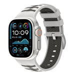 Tire Texture Two-Color Silicone Watch Band, For Apple Watch 46mm / 49mm / 45mm / 44mm, For Apple Watch 42mm / 41mm / 40mm / 38mm