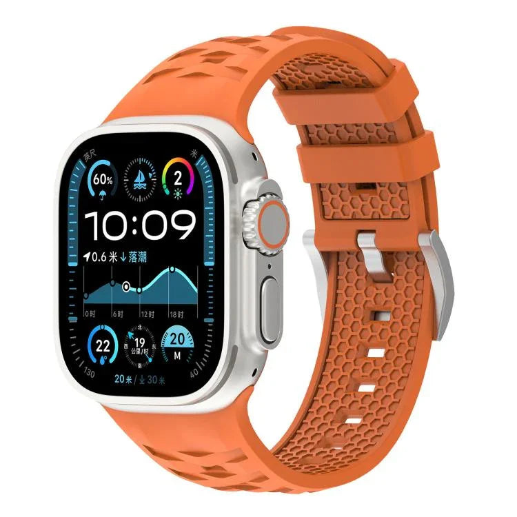 Tire Texture Two-Color Silicone Watch Band, For Apple Watch 46mm / 49mm / 45mm / 44mm, For Apple Watch 42mm / 41mm / 40mm / 38mm