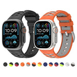 Tire Texture Two-Color Silicone Watch Band, For Apple Watch 46mm / 49mm / 45mm / 44mm, For Apple Watch 42mm / 41mm / 40mm / 38mm