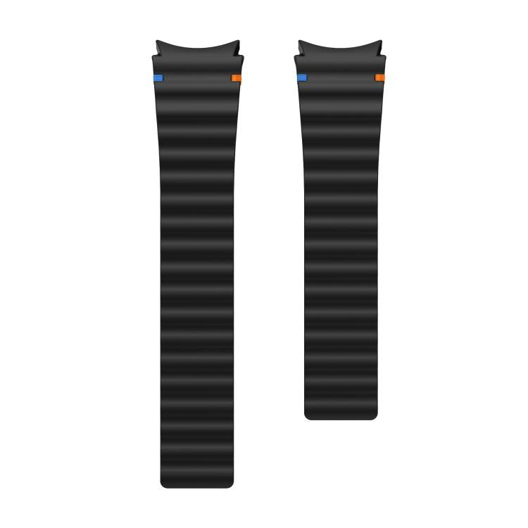 Wavy Grain Stitched Magnetic Silicone Watch Band, For Samsung Galaxy Watch 7 / 6 / 5 / 4