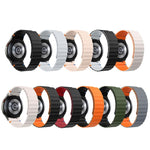 Wavy Grain Stitched Magnetic Silicone Watch Band, For Samsung Galaxy Watch 7 / 6 / 5 / 4