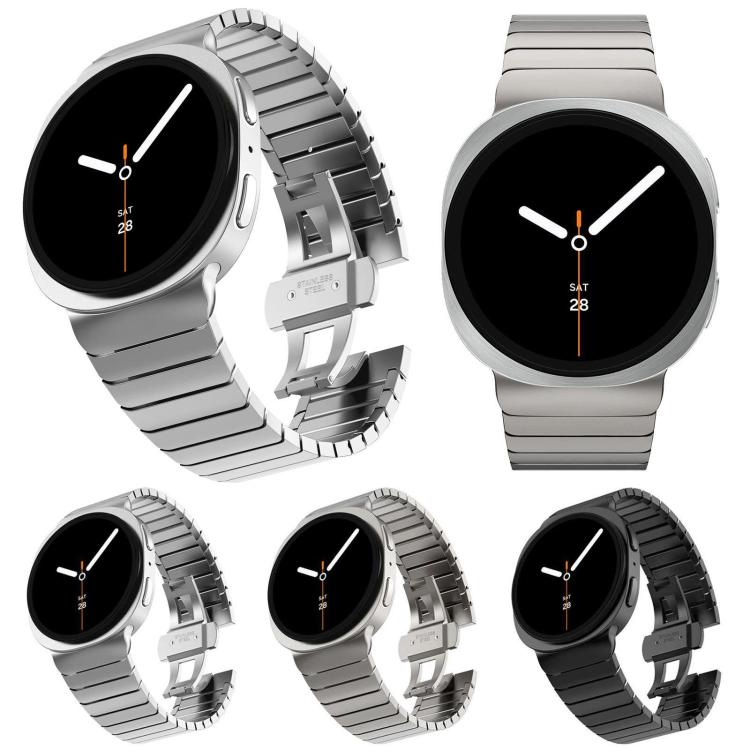 One Beads Butterfly Buckle Titanium Alloy Watch Band, For Samsung Galaxy Watch8 / Watch8 Classic