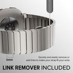 One Beads Butterfly Buckle Titanium Alloy Watch Band, For Samsung Galaxy Watch8 / Watch8 Classic