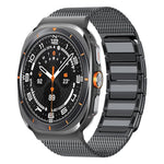 Magnetic Woven I-Shaped Stainless Steel Watch Band, For Samsung Galaxy Watch Ultra 47mm / Ultra 2025