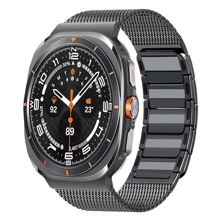 Magnetic Woven I-Shaped Stainless Steel Watch Band, For Samsung Galaxy Watch Ultra 47mm / Ultra 2025