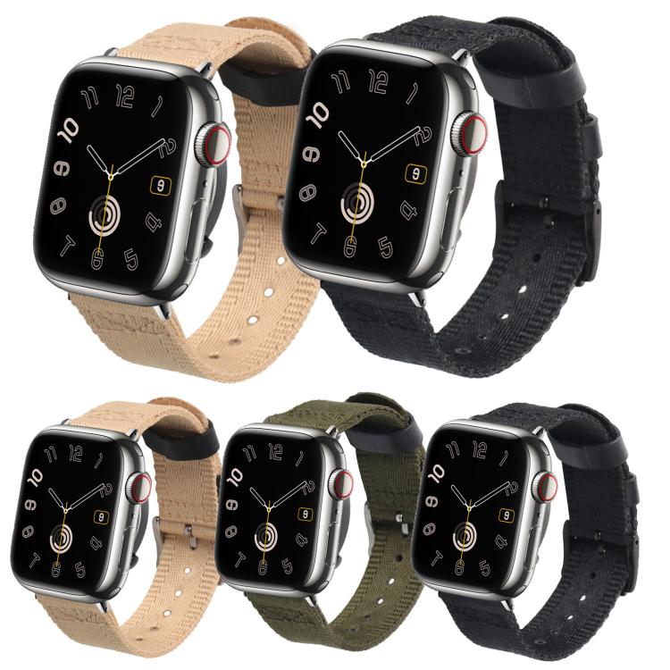 Quick Release Buckle Canvas Woven Nylon Watch Band, For Apple Watch 46mm / 49mm / 45mm / 44mm, For Apple Watch 42mm / 41mm / 40mm / 38mm