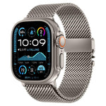 Metal Clasp Coarse Mesh Milan Stainless Steel Watch Band, For Apple Watch 46mm / 49mm / 45mm / 44mm