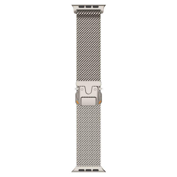 Metal Clasp Coarse Mesh Milan Stainless Steel Watch Band, For Apple Watch 46mm / 49mm / 45mm / 44mm