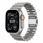 Ocean Wave Magnetic Buckle Stainless Steel Watch Band, For Apple Watch 46mm / 49mm / 45mm / 44mm
