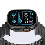 Ocean Wave Magnetic Buckle Stainless Steel Watch Band, For Apple Watch 46mm / 49mm / 45mm / 44mm