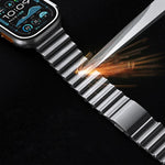 Ocean Wave Magnetic Buckle Stainless Steel Watch Band, For Apple Watch 46mm / 49mm / 45mm / 44mm