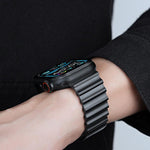 Ocean Wave Magnetic Buckle Stainless Steel Watch Band, For Apple Watch 46mm / 49mm / 45mm / 44mm