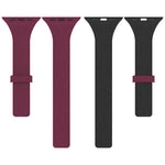 Water Wood Grain Small Waist Magnetic Silicone Watch Band, For Apple Watch 46mm / 49mm / 45mm / 44mm, For Apple Watch 42mm / 41mm / 40mm / 38mm