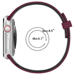 Water Wood Grain Small Waist Magnetic Silicone Watch Band, For Apple Watch 46mm / 49mm / 45mm / 44mm, For Apple Watch 42mm / 41mm / 40mm / 38mm