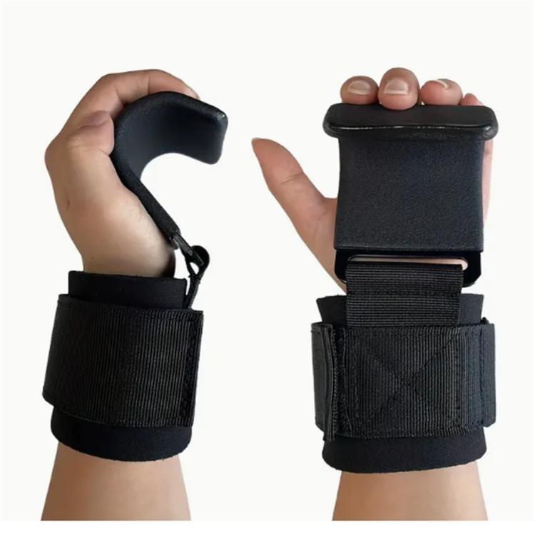 1 Pair Fitness Steel Plate Assist Hook Wristband