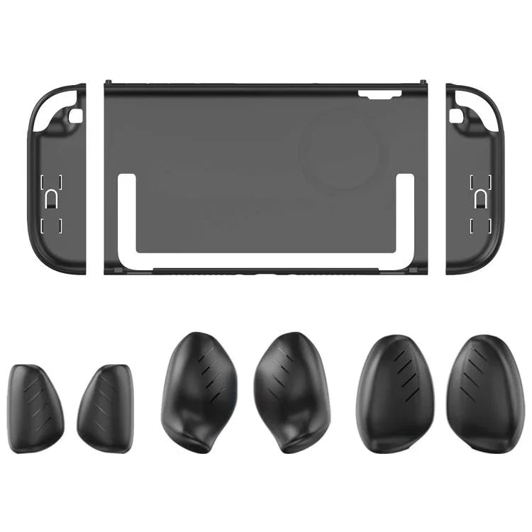 Split-style Console Protective Case with Three Sets of Interchangeable Grips (Large, Medium, Small), For Nintendo Switch 2