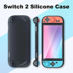 Game Console Controllers Detachable Dual-Color Split Silicone Protective Case with Joystick Caps, For Nintendo Switch 2