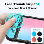 Game Console Controllers Detachable Dual-Color Split Silicone Protective Case with Joystick Caps, For Nintendo Switch 2