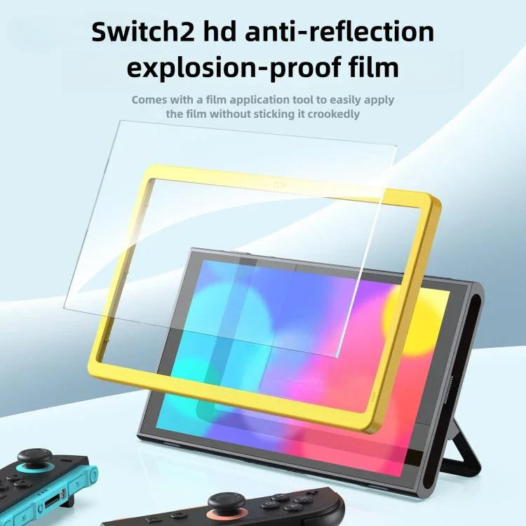 Gaming Console 2-Piece Tempered Glass Screen Protector + Alignment Frame Set, For Nintendo Switch 2