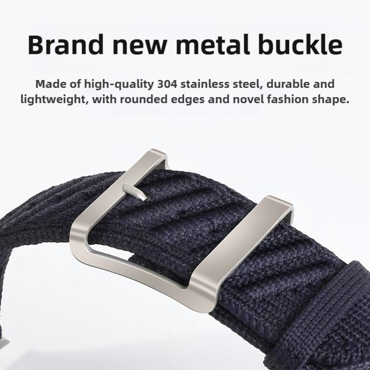 Style H Twill Nylon Watch Band, For Apple Watch 46mm / 49mm / 45mm / 44mm, For Apple Watch 42mm / 41mm / 40mm / 38mm