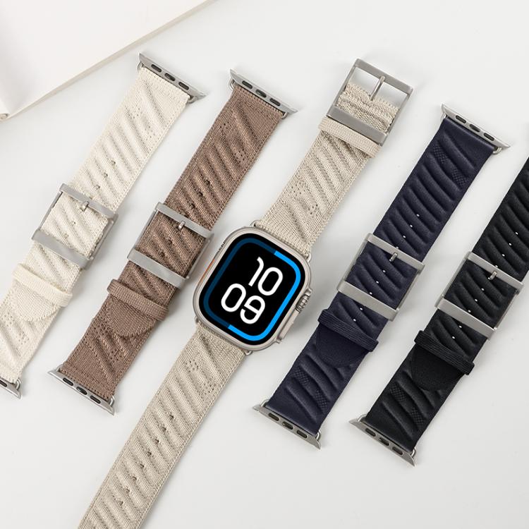 Style H Twill Nylon Watch Band, For Apple Watch 46mm / 49mm / 45mm / 44mm, For Apple Watch 42mm / 41mm / 40mm / 38mm