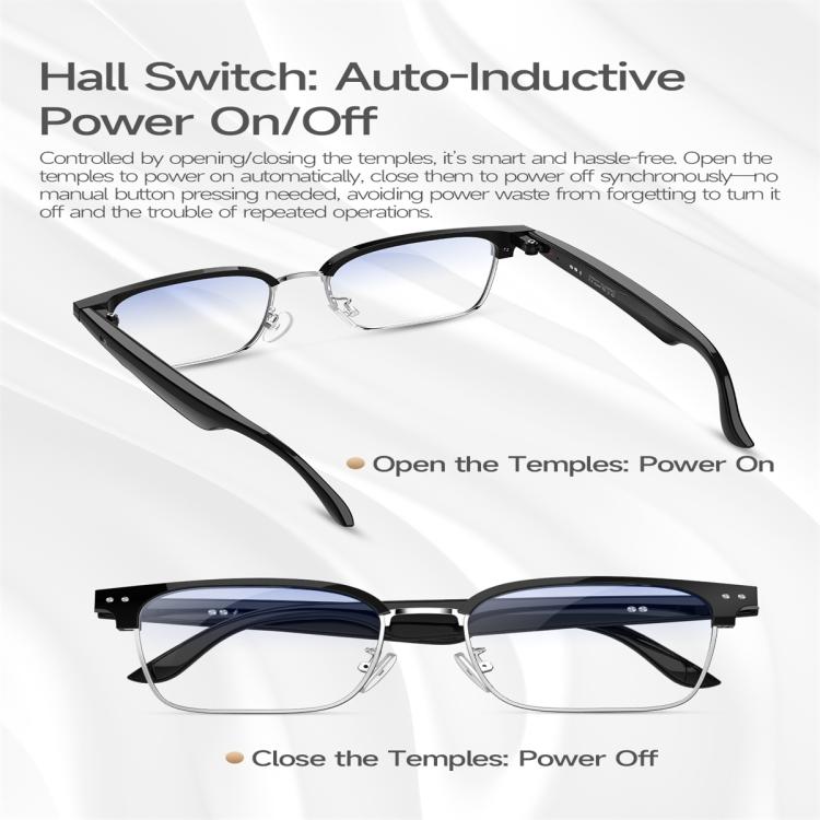 W100D Smart Glasses, Support AI Intelligent Translation / AI Conversation / BT Calling