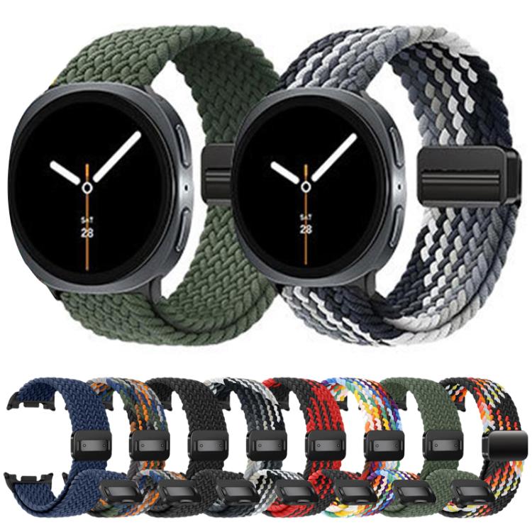 Magnetic Snap Elastic Nylon Braided Watch Band, For Samsung Galaxy Watch8 / Watch8 Classic
