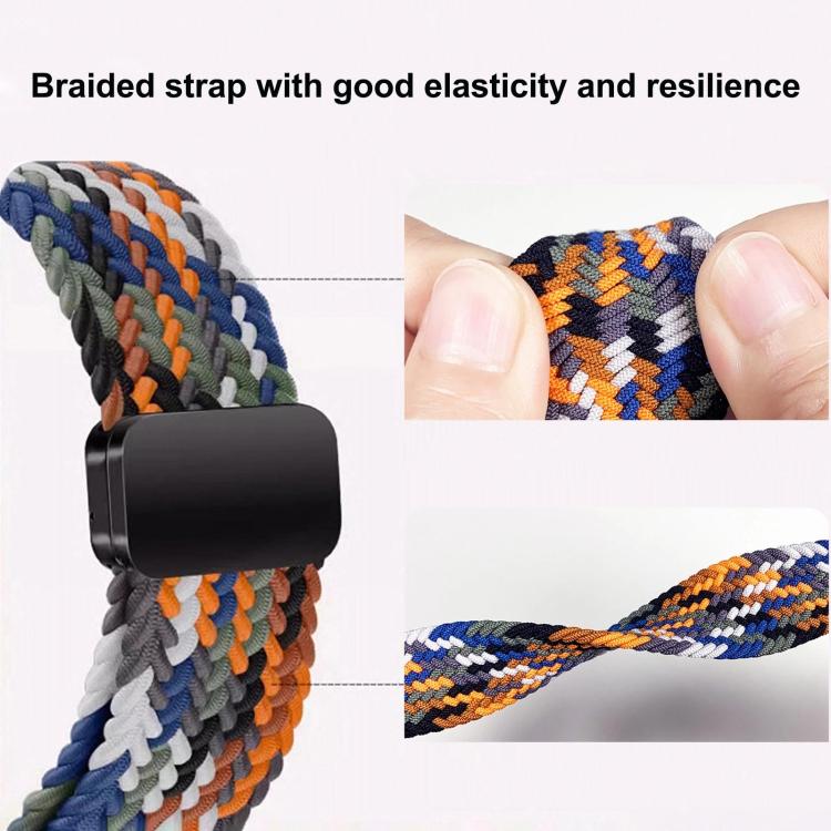 Magnetic Snap Elastic Nylon Braided Watch Band, For Samsung Galaxy Watch8 / Watch8 Classic