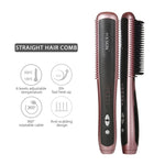 K-SKIN KD388A Electric Ceramic Hair Straightener Combs PTC Heating Hair Care Styling Comb Auto Massager Straightening Lrons