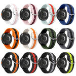 Silver Buckle Vertical Stripe Two Color Silicone Watch Band, For Samsung Galaxy Watch8 / Watch8 Classic