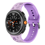 Dual Color Engraved Silicone Watch Band, For Samsung Galaxy Watch8 / Watch8 Classic