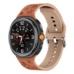 Dual Color Engraved Silicone Watch Band, For Samsung Galaxy Watch8 / Watch8 Classic