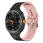 Dual Color Engraved Silicone Watch Band, For Samsung Galaxy Watch8 / Watch8 Classic