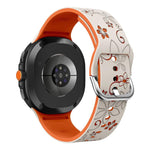 Dual Color Engraved Silicone Watch Band, For Samsung Galaxy Watch8 / Watch8 Classic