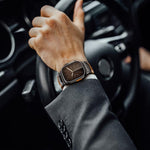 Armour-style Leather Watch Band, For Apple Watch 46mm / 49mm / 45mm / 44mm