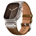Armour-style Leather Watch Band, For Apple Watch 46mm / 49mm / 45mm / 44mm