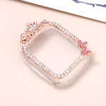 Crown-style Single Diamond Hollow PC Watch Shell, For Apple Watch Series 6 / 5 / 4 & SE 44mm, For Apple Watch Series 6 / 5 / 4 & SE 40mm, For Apple Watch Series 10 / 11 46mm, For Apple Watch Series 10 / 11 42mm, For Apple Watch Series 9 / 8 / 7 45mm   ...