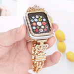 Crown-style Single Diamond Hollow PC Watch Shell, For Apple Watch Series 6 / 5 / 4 & SE 44mm, For Apple Watch Series 6 / 5 / 4 & SE 40mm, For Apple Watch Series 10 / 11 46mm, For Apple Watch Series 10 / 11 42mm, For Apple Watch Series 9 / 8 / 7 45mm   ...