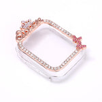 Crown-style Single Diamond Hollow PC Watch Shell, For Apple Watch Series 6 / 5 / 4 & SE 44mm, For Apple Watch Series 6 / 5 / 4 & SE 40mm, For Apple Watch Series 10 / 11 46mm, For Apple Watch Series 10 / 11 42mm, For Apple Watch Series 9 / 8 / 7 45mm   ...